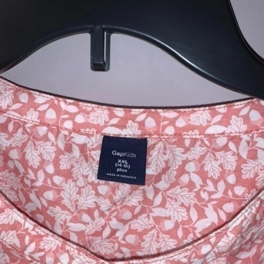 Pink floral long sleeve dress kids xxl gap